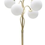 Glamy Tischleuchte 4-flammig aus Goldmetall mit Glas