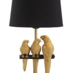 Nachttischlampe mit Papageien-Motiv