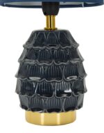 Blaue Nachttischlampe Pigny aus Keramik – Bild 2